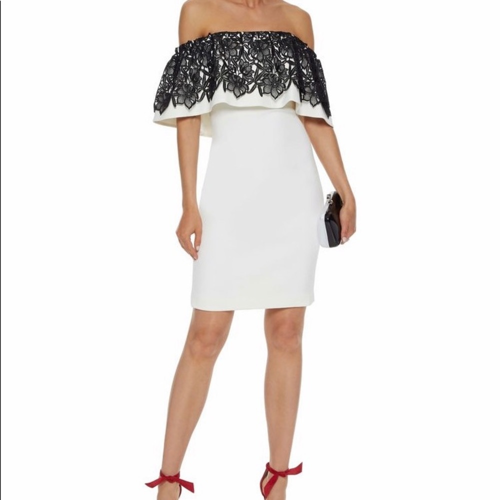 Badgley Mischka off the shoulder dress